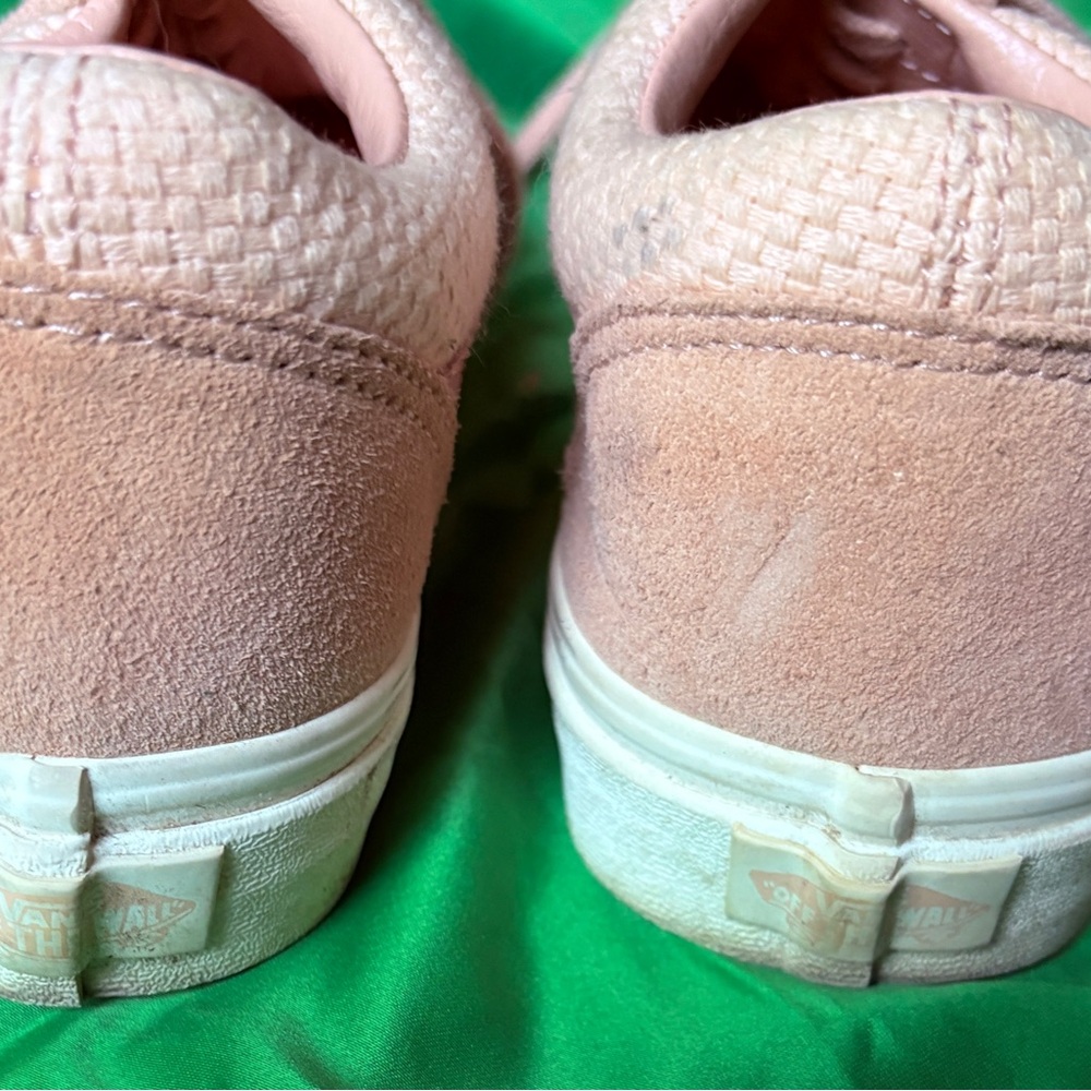 Vans Pink Low-Top Textured Suede Sneakers - Picture 6 of 9